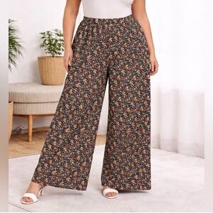 Floral Wide-Leg Pants